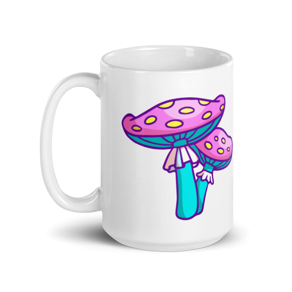 Colorful Magic Mushroom Ceramic Mug - Groovy Purple Shroom - Mind Gone