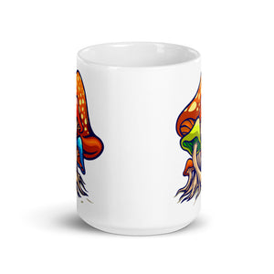 Mushroom Illustration Ceramic Coffee Mug