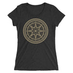 Sacred Star Symbol Golden Crest Ladies Short Sleeve T-Shirt